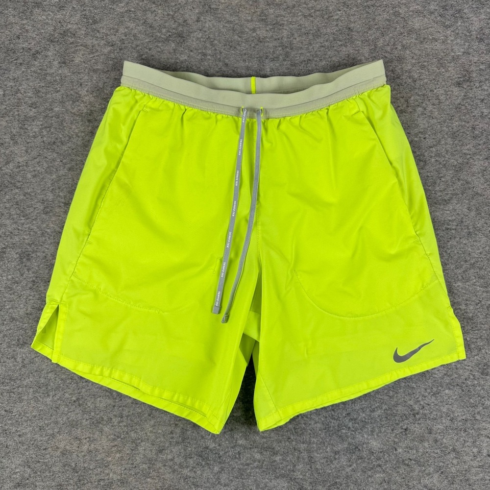 Nike Running Flex Stride 2-In-1 Lined Running Shorts 7" Green Mens Small S